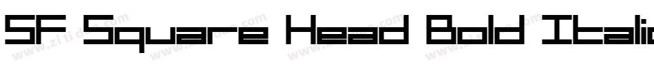 SF Square Head Bold Italic字体转换